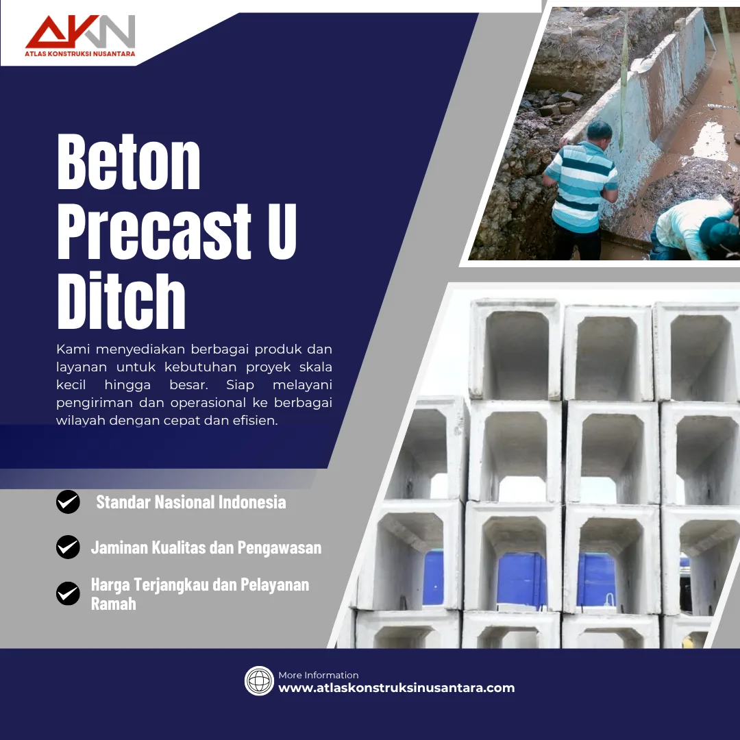 Harga U-Ditch Precast Semarang 2026 | Murah Free Kirim