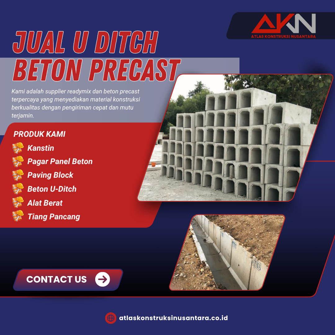 Jual U Ditch beton precast