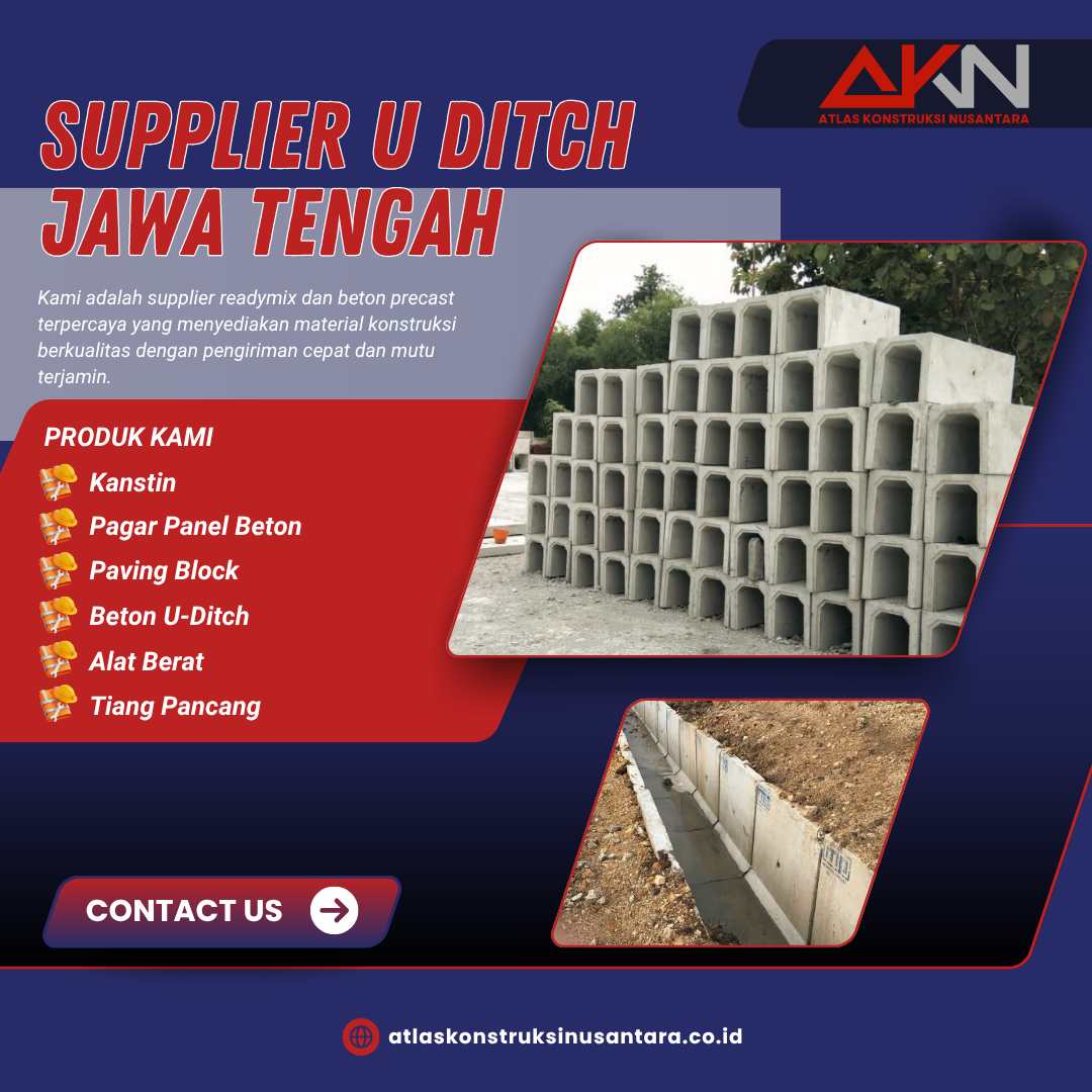Supplier U Ditch Jawa Tengah untuk Kebutuhan Sistem Drainase